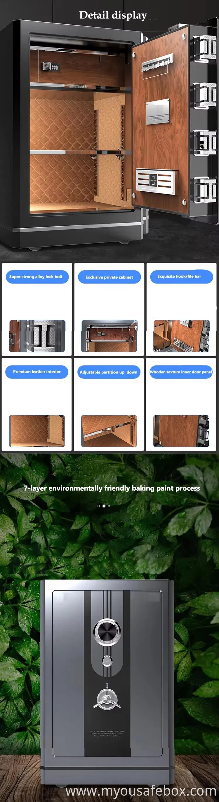 Hot Sale Elegant Steel Electronic Digital Lock Money Safe Box for Hotels and Offices Big Electronic Security Safe Box